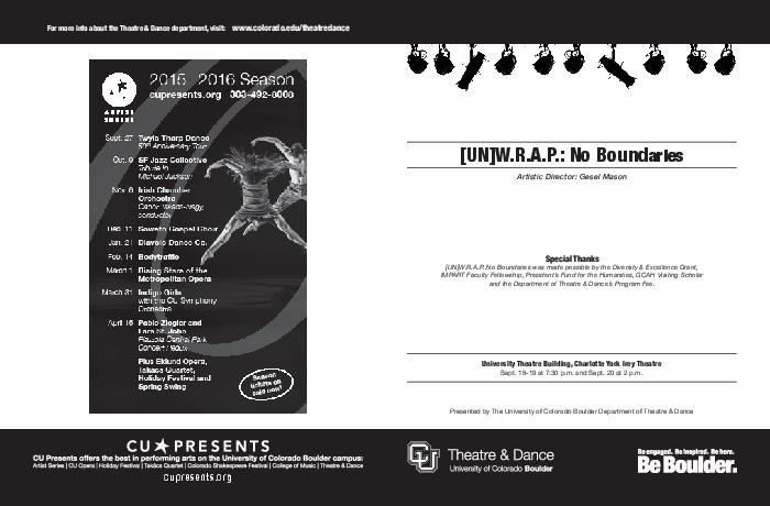 Program from [UN]W.R.A.P.: No Boundaries 2015