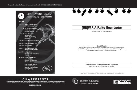 Program from [UN]W.R.A.P.: No Boundaries 2015